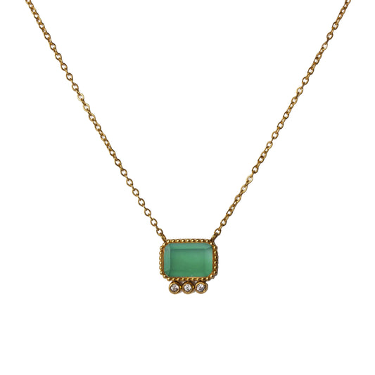 Necklace Thetis Green Onyx