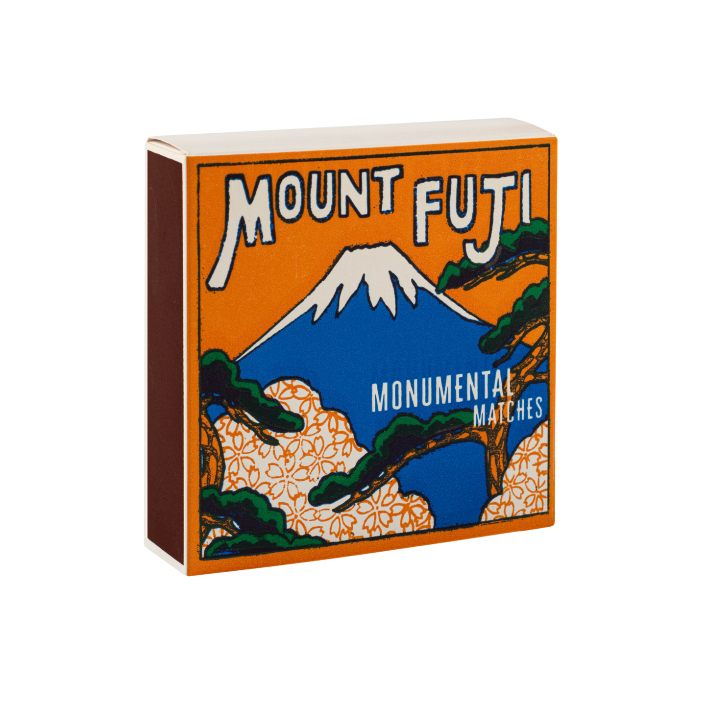 Luxury matches mount fuji matches front angled view