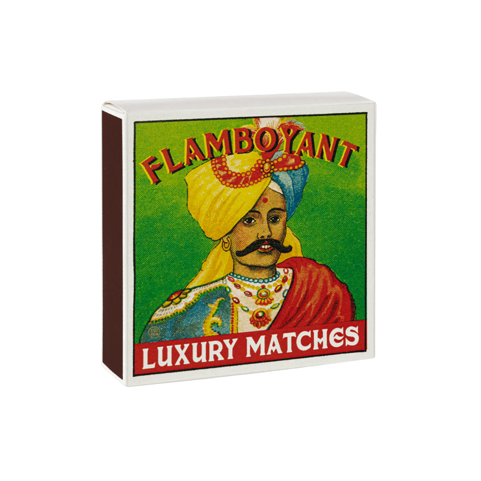 Luxury matches flamboyant matches front angled view