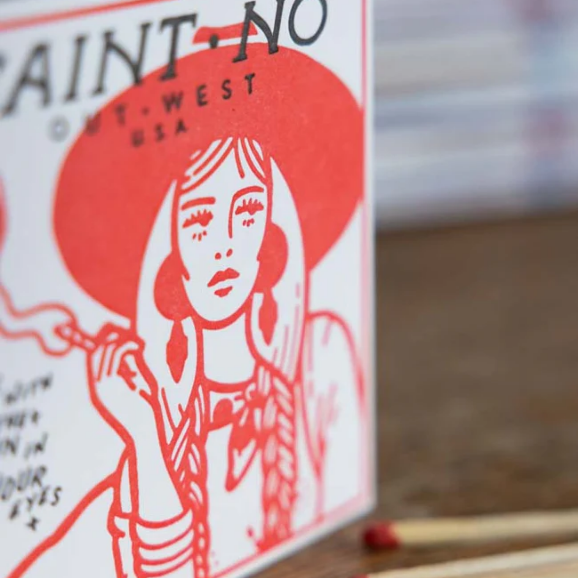 Close up of luxury archivist matches out west
