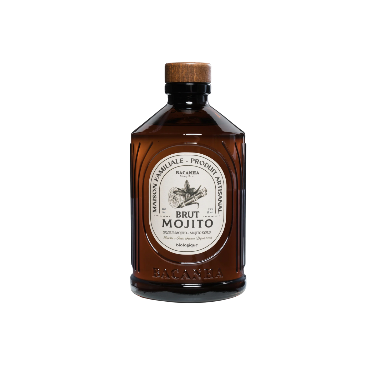 Front view of bacahna sirop mojito 400ml