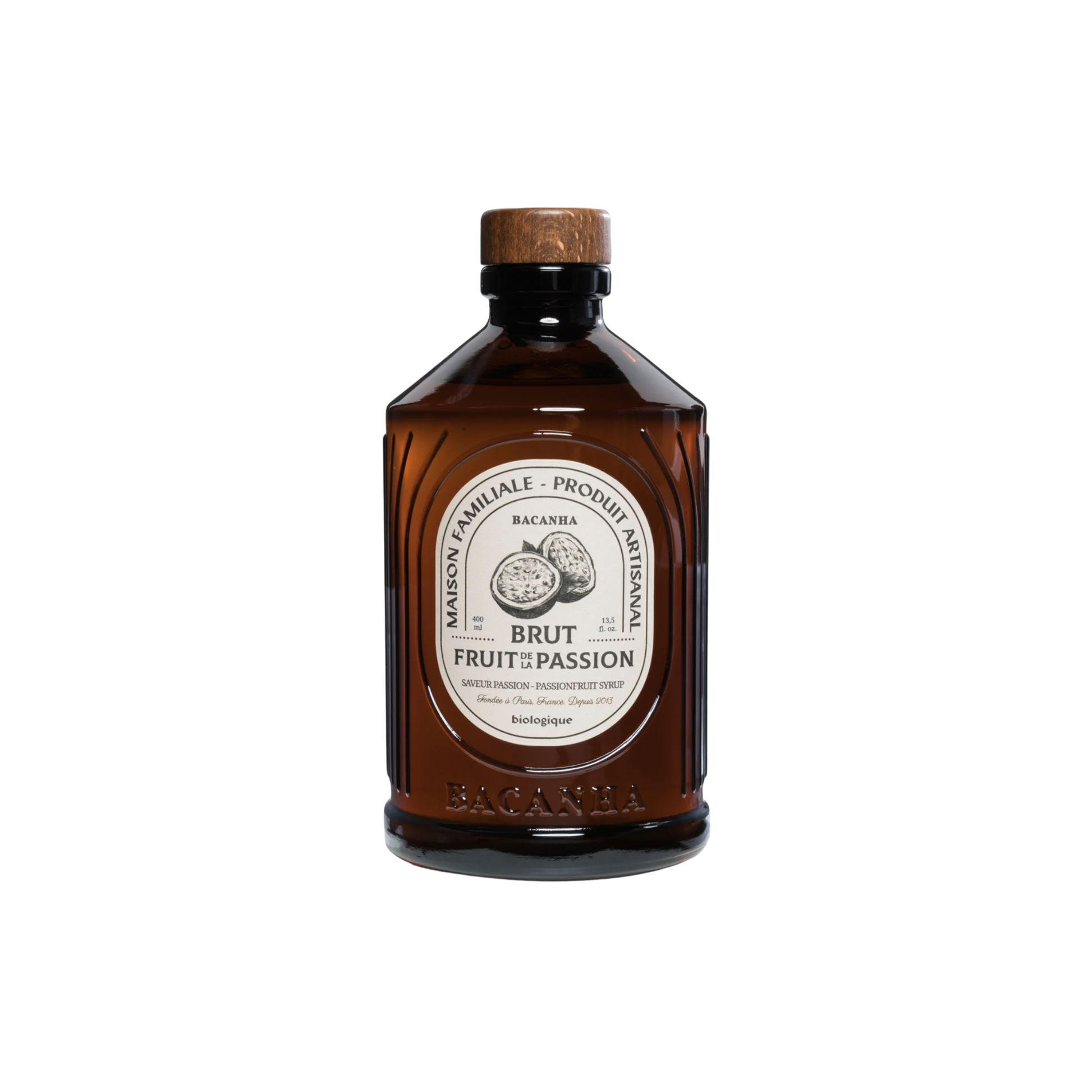 Front view of bacahna sirop passion fruit 400ml