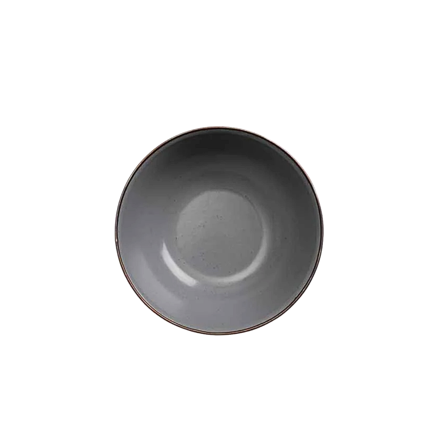Barebones enamel bowl slate grey top view