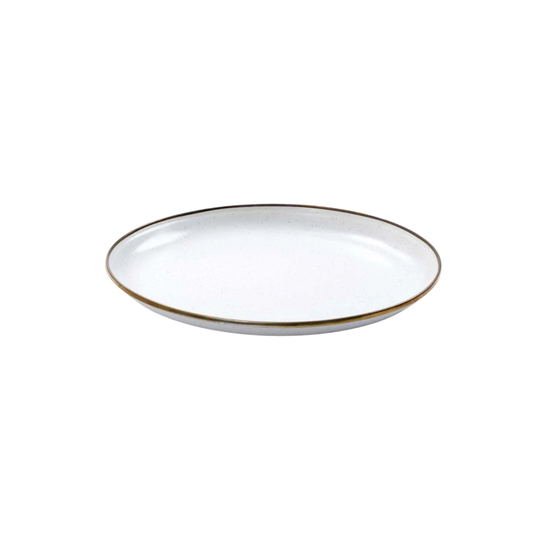 Barebones enamel deep plate side view