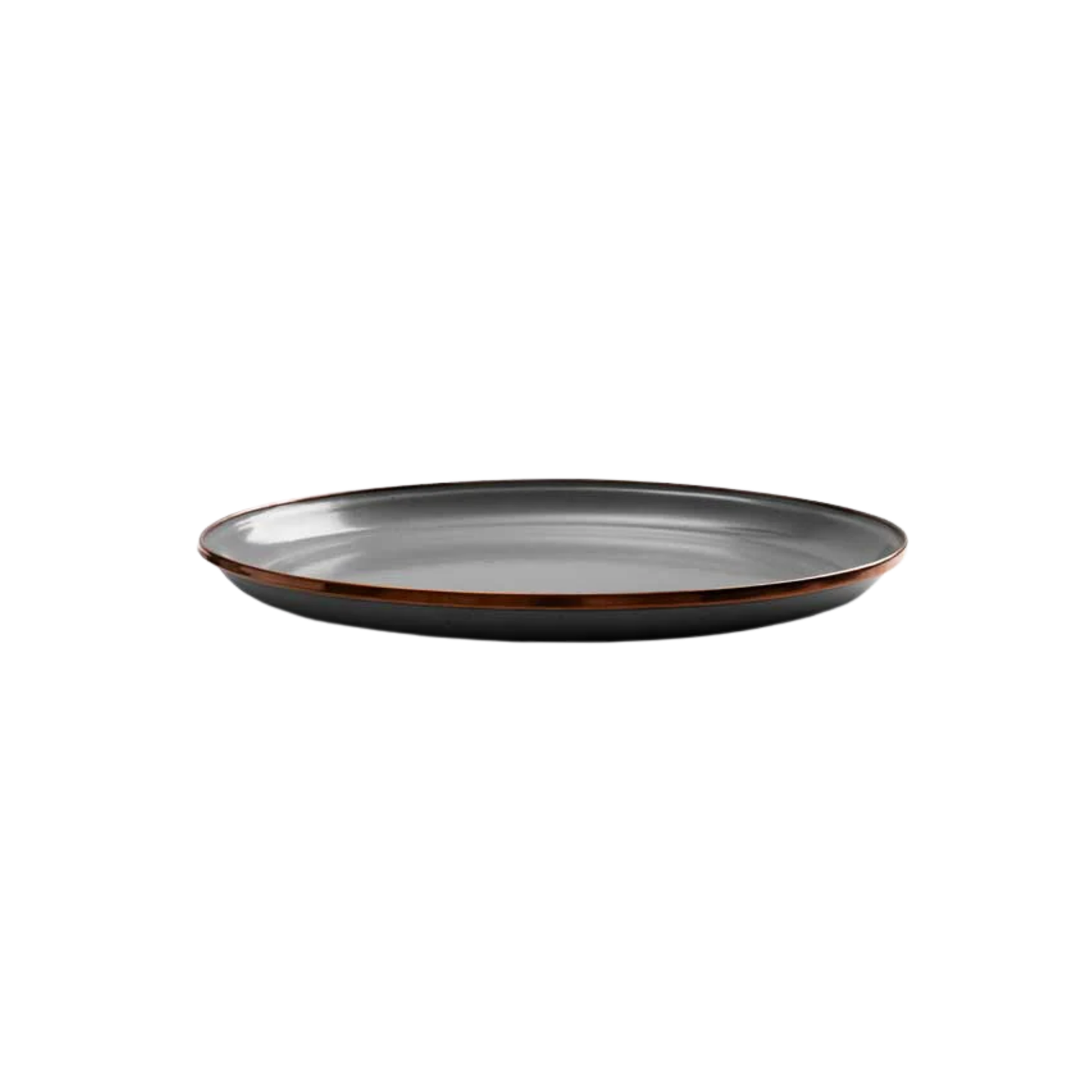 Barebones enamel deep plate side view