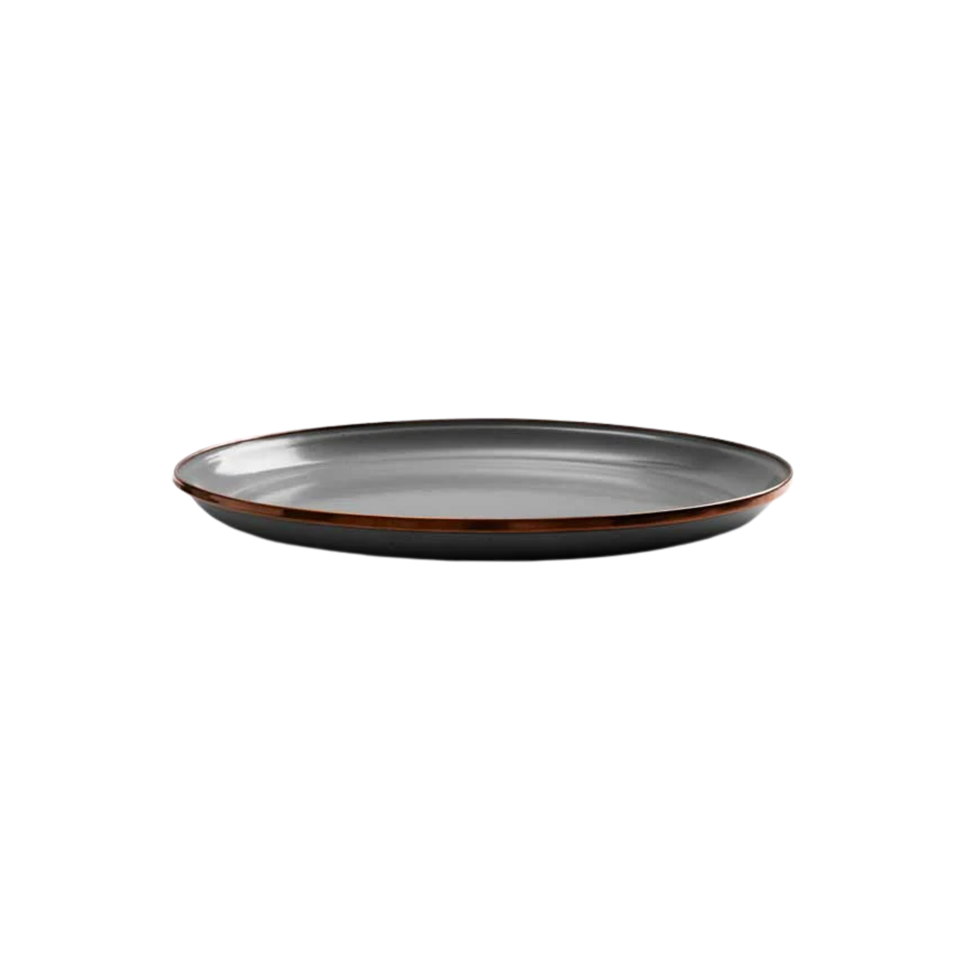 Barebones enamel deep plate side view
