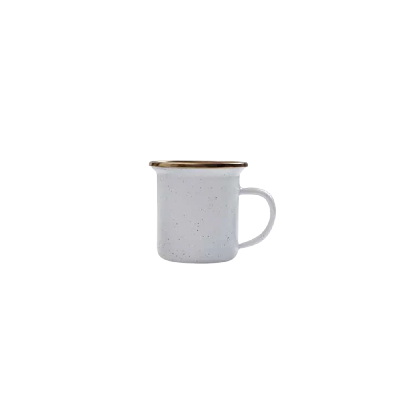 Barebones enamel eggshell espresso cup side view