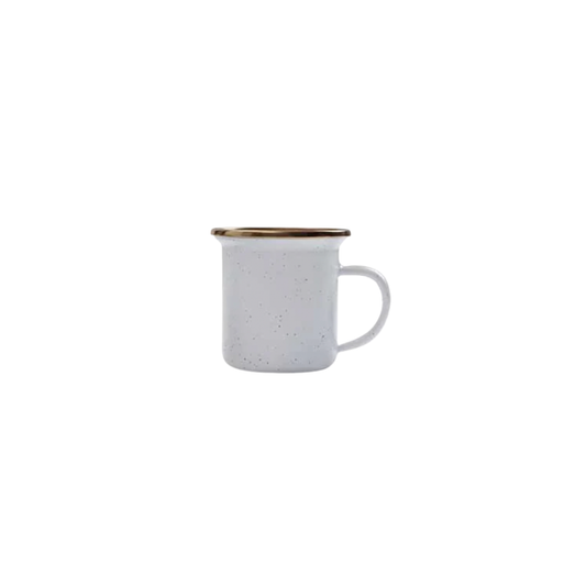 Barebones enamel eggshell espresso cup side view