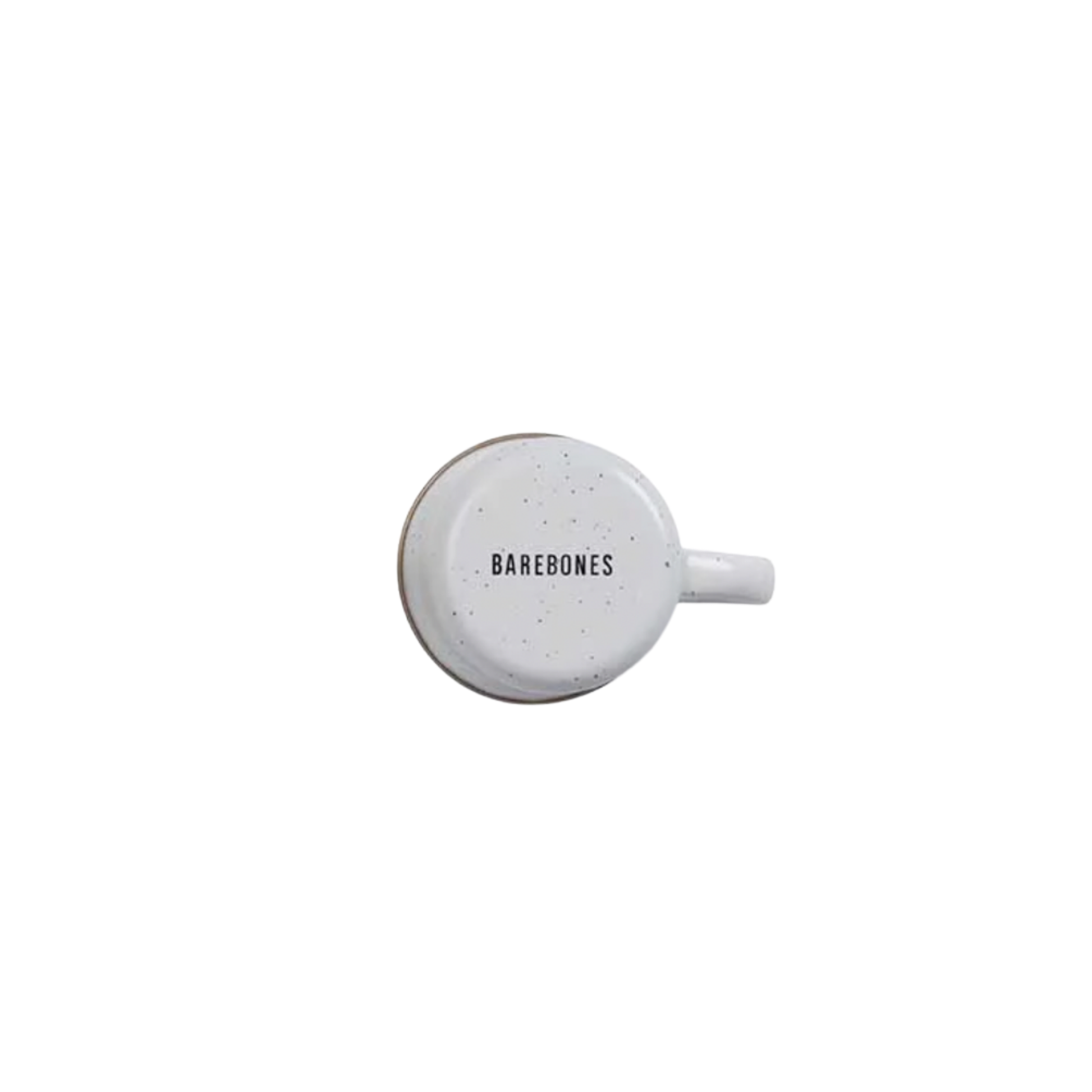 Barebones enamel eggshell espresso cup underside view