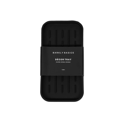 Barkly Basics silicone tray black in packaging top view