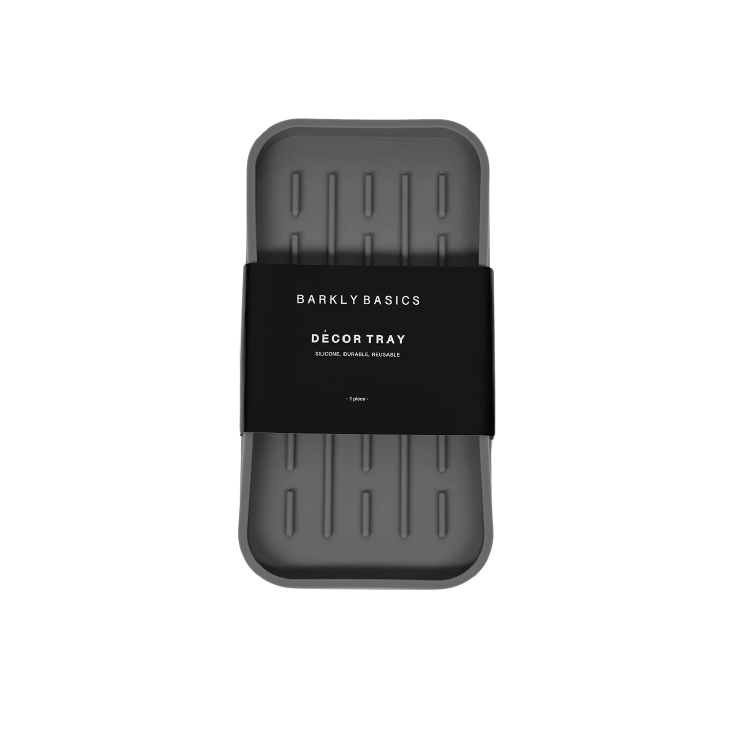 Barkly Basics silicone tray Grey in packaging top view