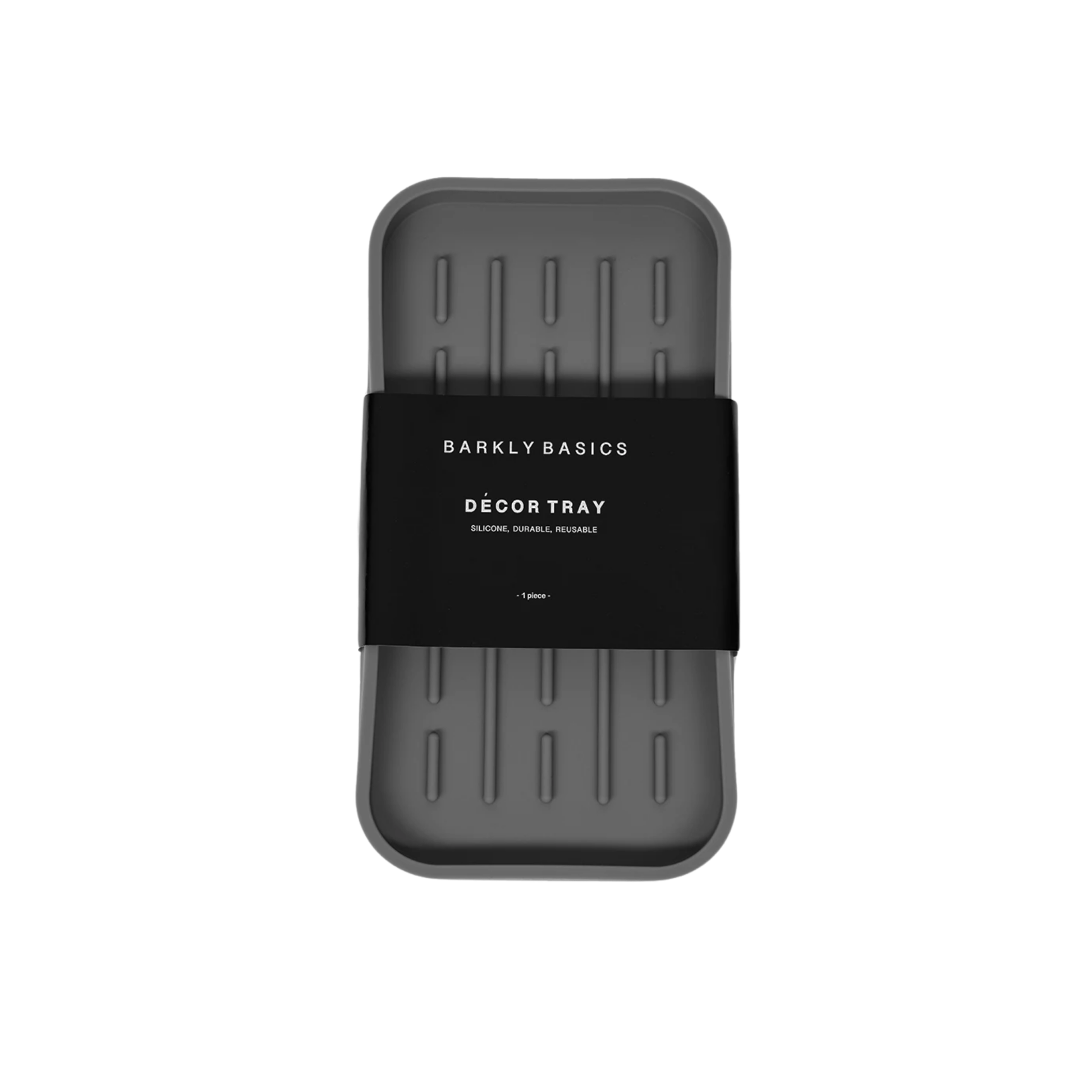 Barkly Basics silicone tray Grey in packaging top view