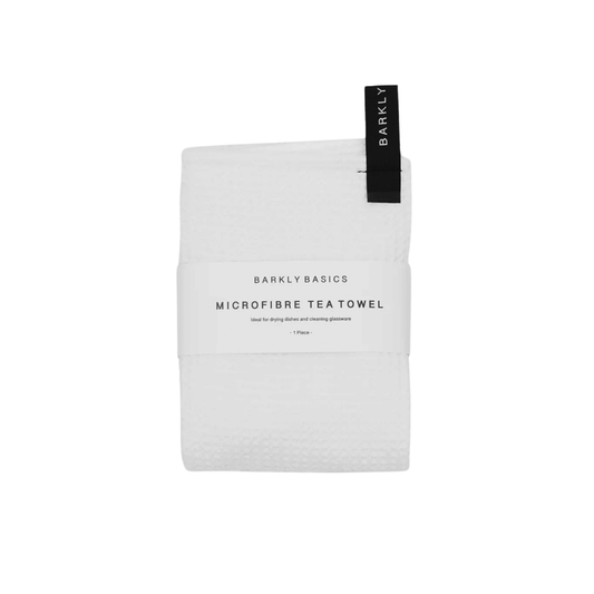 Barkly Basics microfibre towel white in packaging