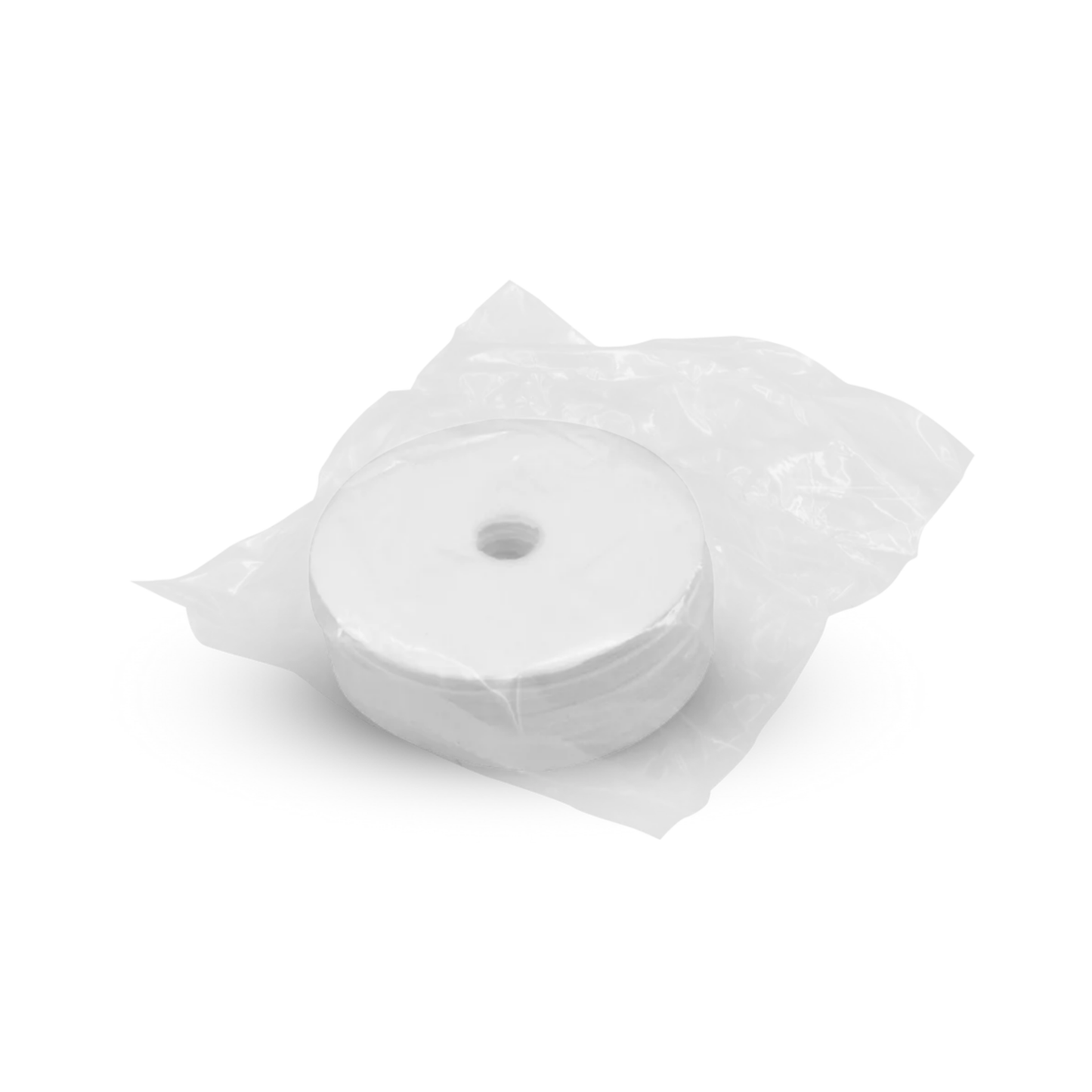 Front view of Bellman Paper Filter, white, pack of 100, extra layer of filtration that produces espresso with a cleaner body and flavor.