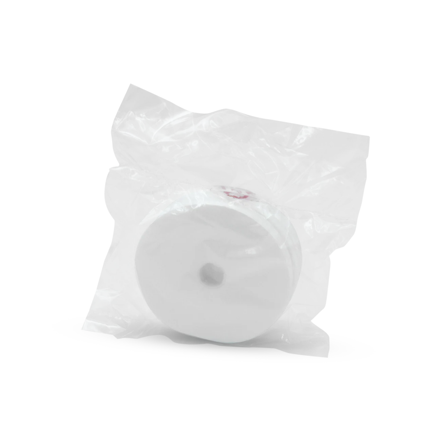 Front view of Bellman Paper Filter, white, pack of 100, showing thickness, with extra layer of filtration, and produces espresso with a cleaner body and flavor.