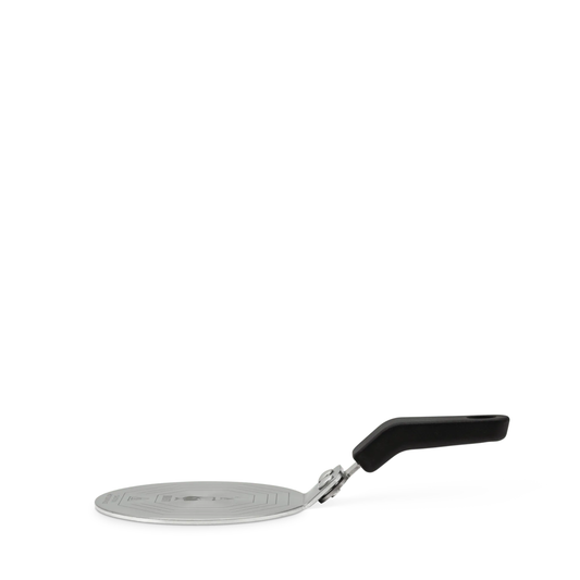 Bialetti induction plate, Black, 100% steel, fits 1-9 cup coffee makers, for moka pots and small cookware, ensures even heat transmission on all induction hobs.