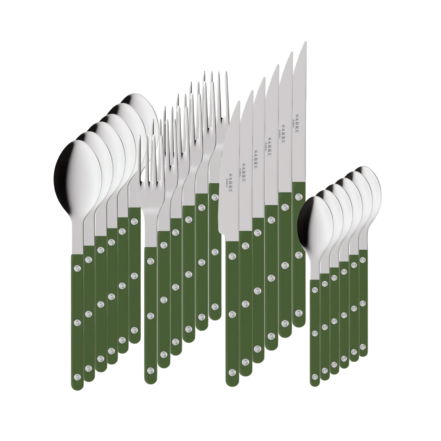 Bistrot Cutlery Dark Green 24 Piece Set