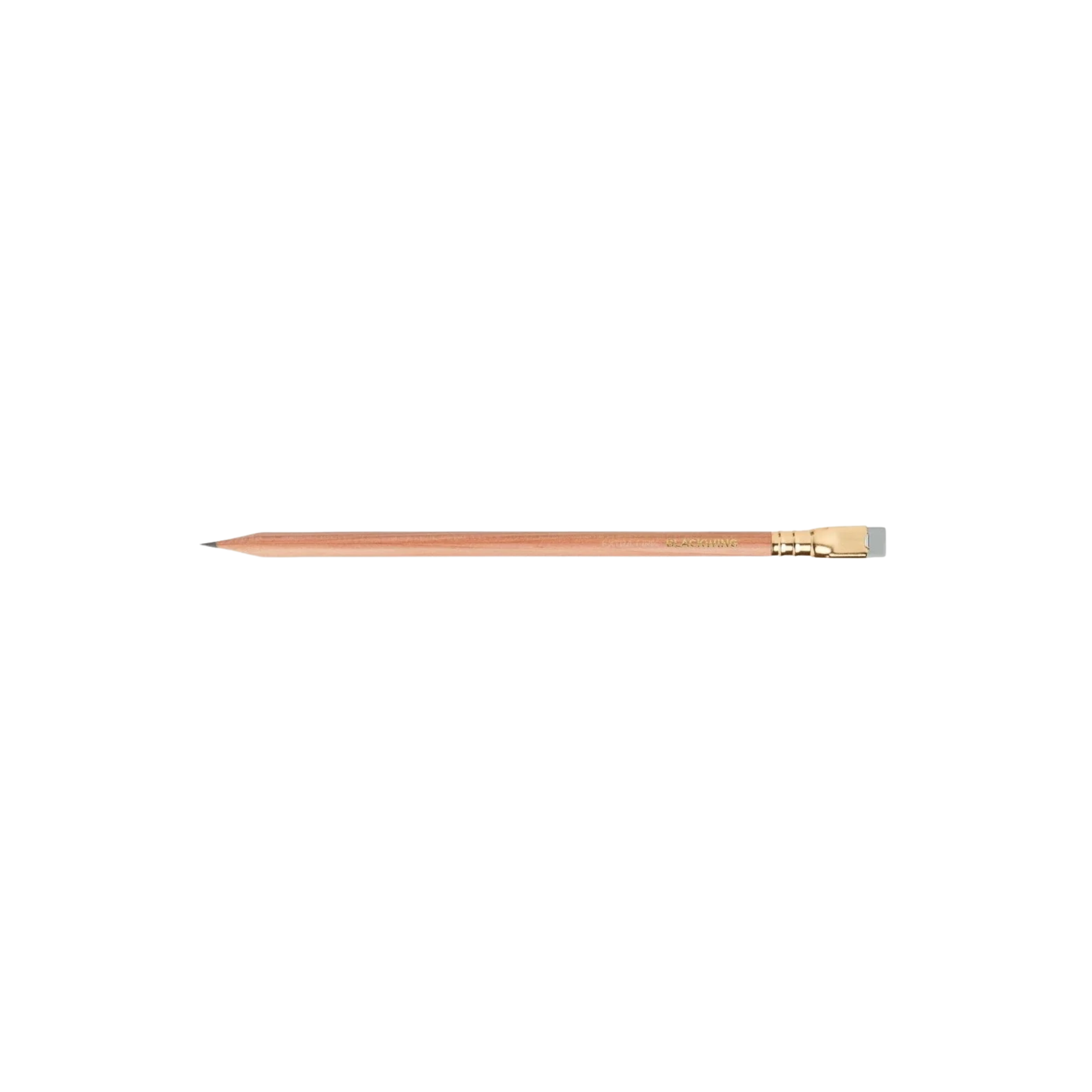 Blackwing Natural pencil, extra-firm graphite incense-cedar pencils with clear matte finish, grey eraser, and silver ferrule for precise writing and drawing.