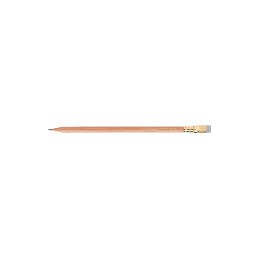 Blackwing Natural pencil, extra-firm graphite incense-cedar pencils with clear matte finish, grey eraser, and silver ferrule for precise writing and drawing.