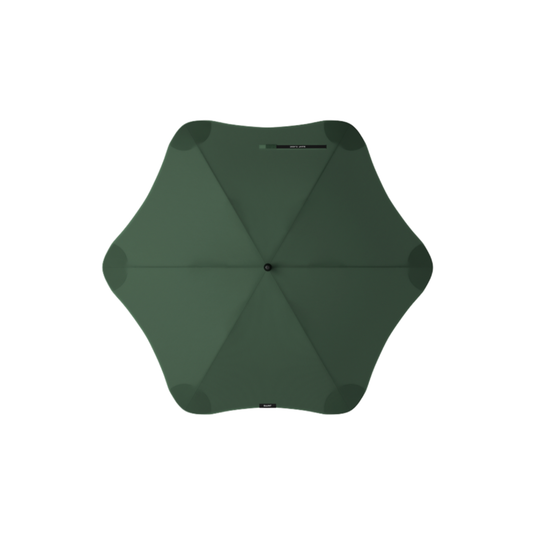 Blunt forest green classic umbrella open top view