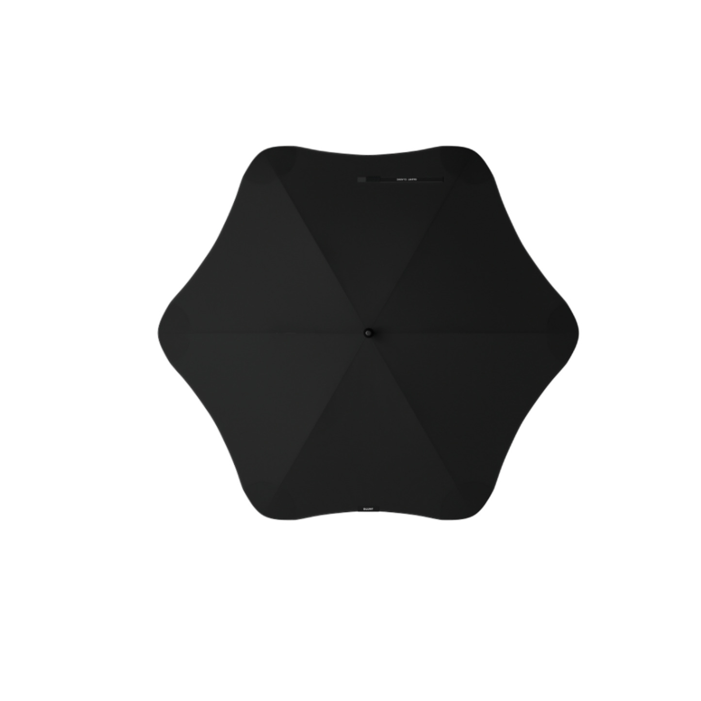 Blunt ink black classic umbrella open top view