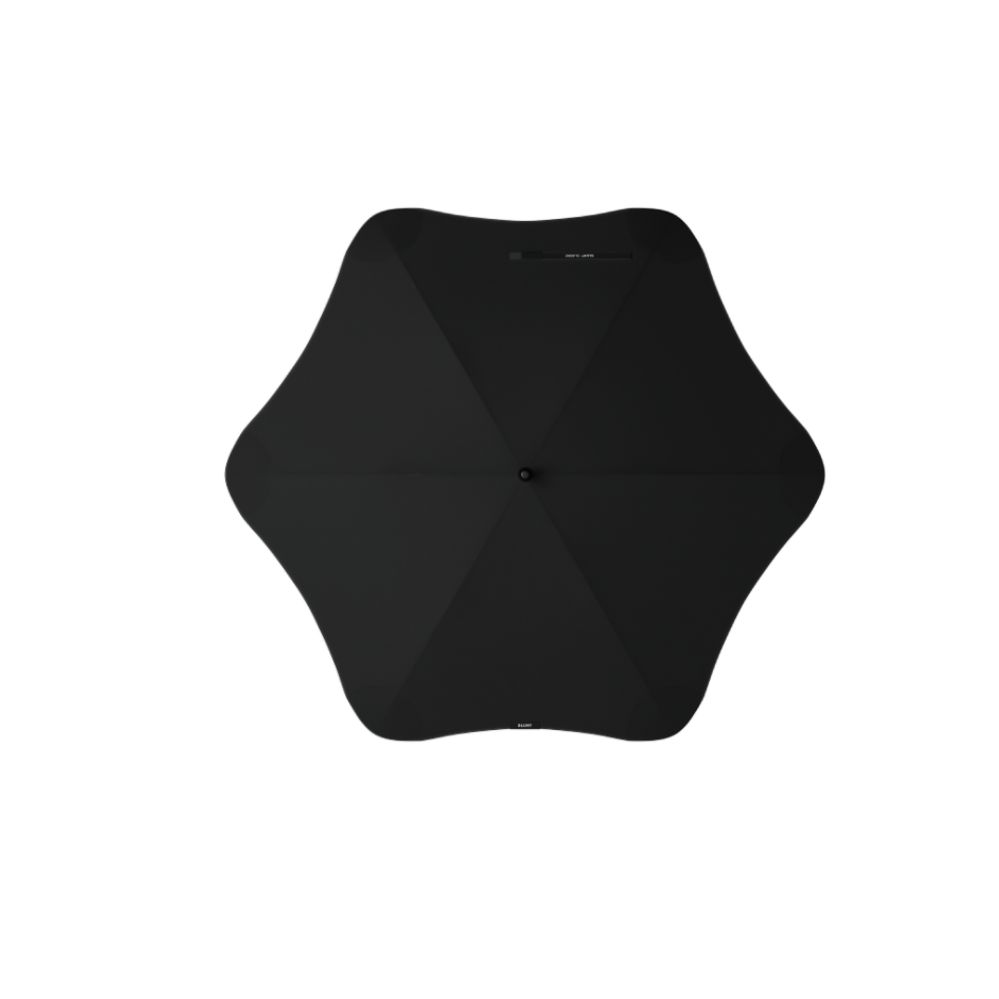 Blunt ink black classic umbrella open top view