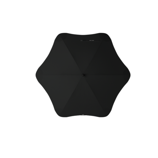 Blunt ink black classic umbrella open top view