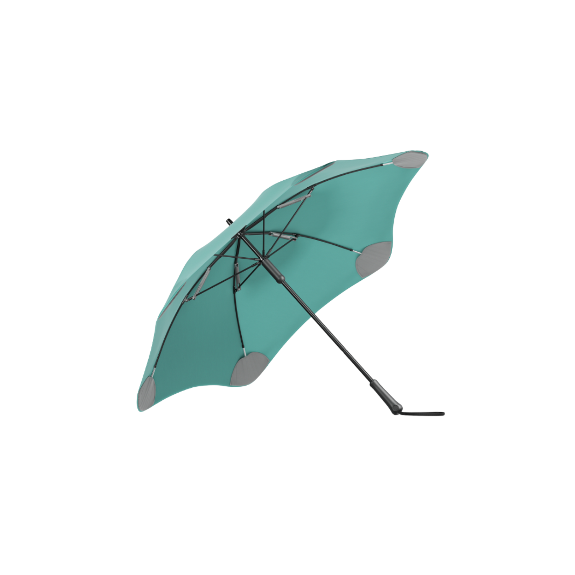 Blunt mint classic umbrella underside top view showing handle and structure