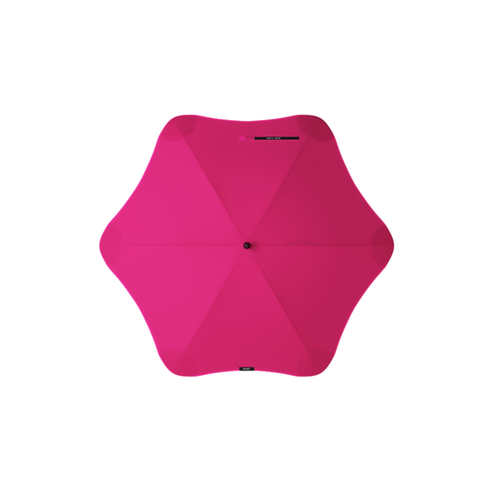 Blunt pink classic umbrella open top view