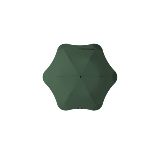 Blunt forest green metro umbrella open top view