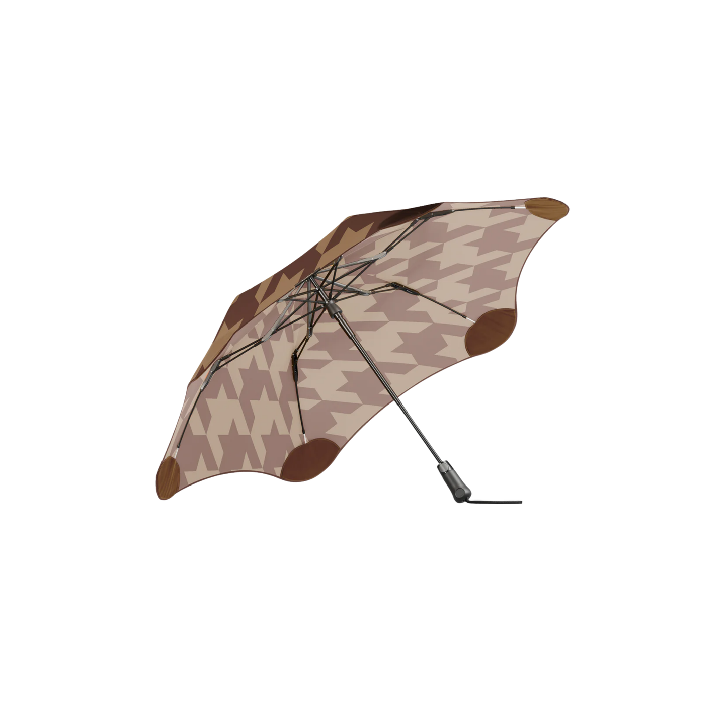 Blunt houndstooth metro cocoa classic umbrella underside top view shot