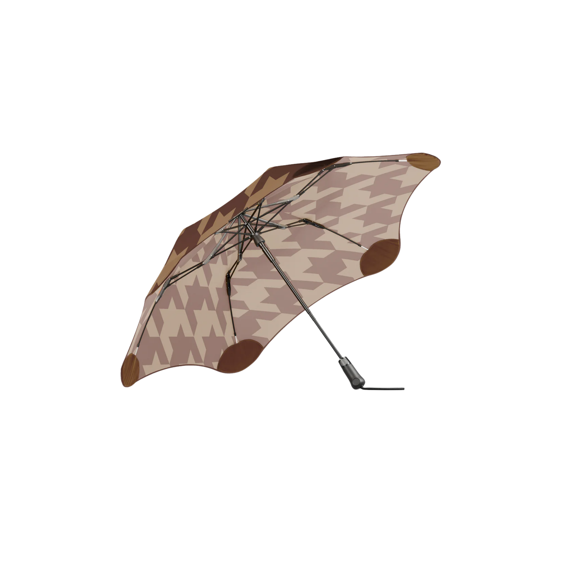 Blunt houndstooth metro cocoa classic umbrella underside top view shot