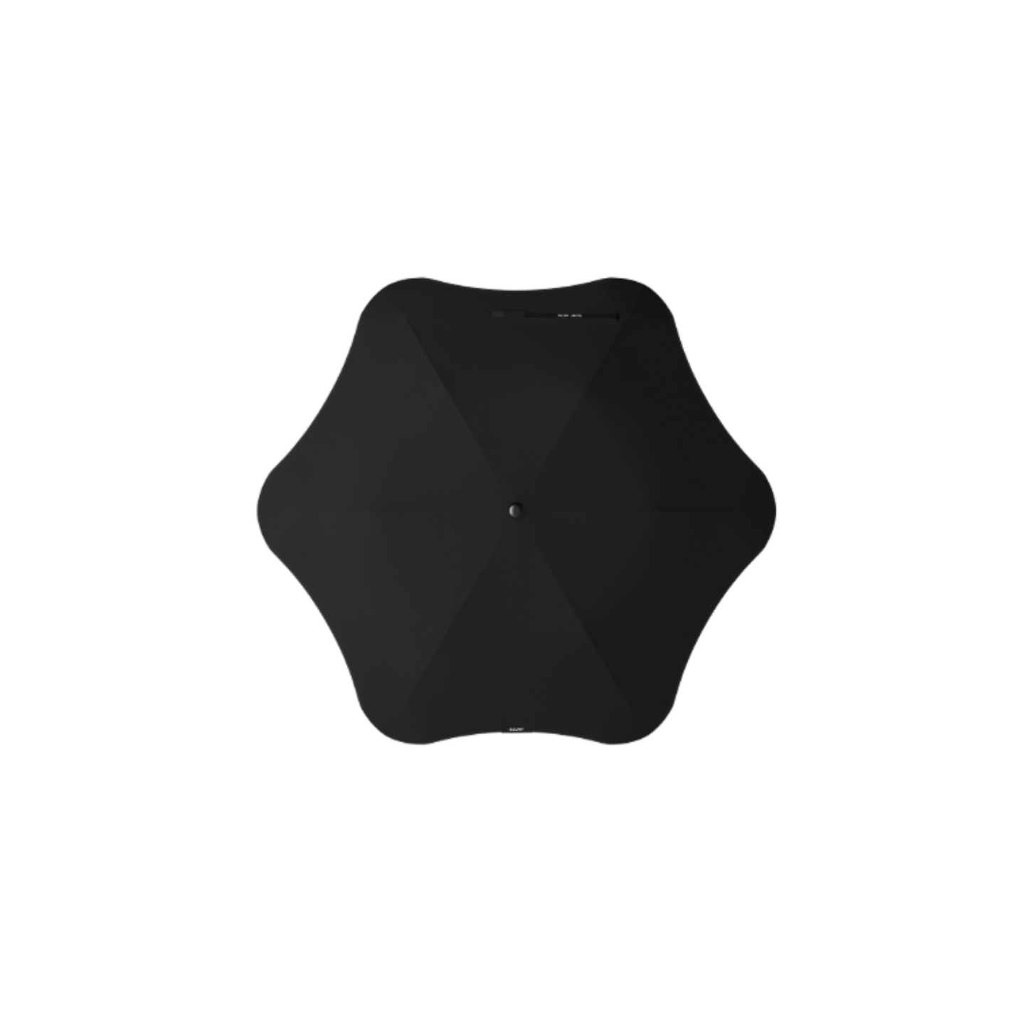 Blunt ink black metro umbrella open top view