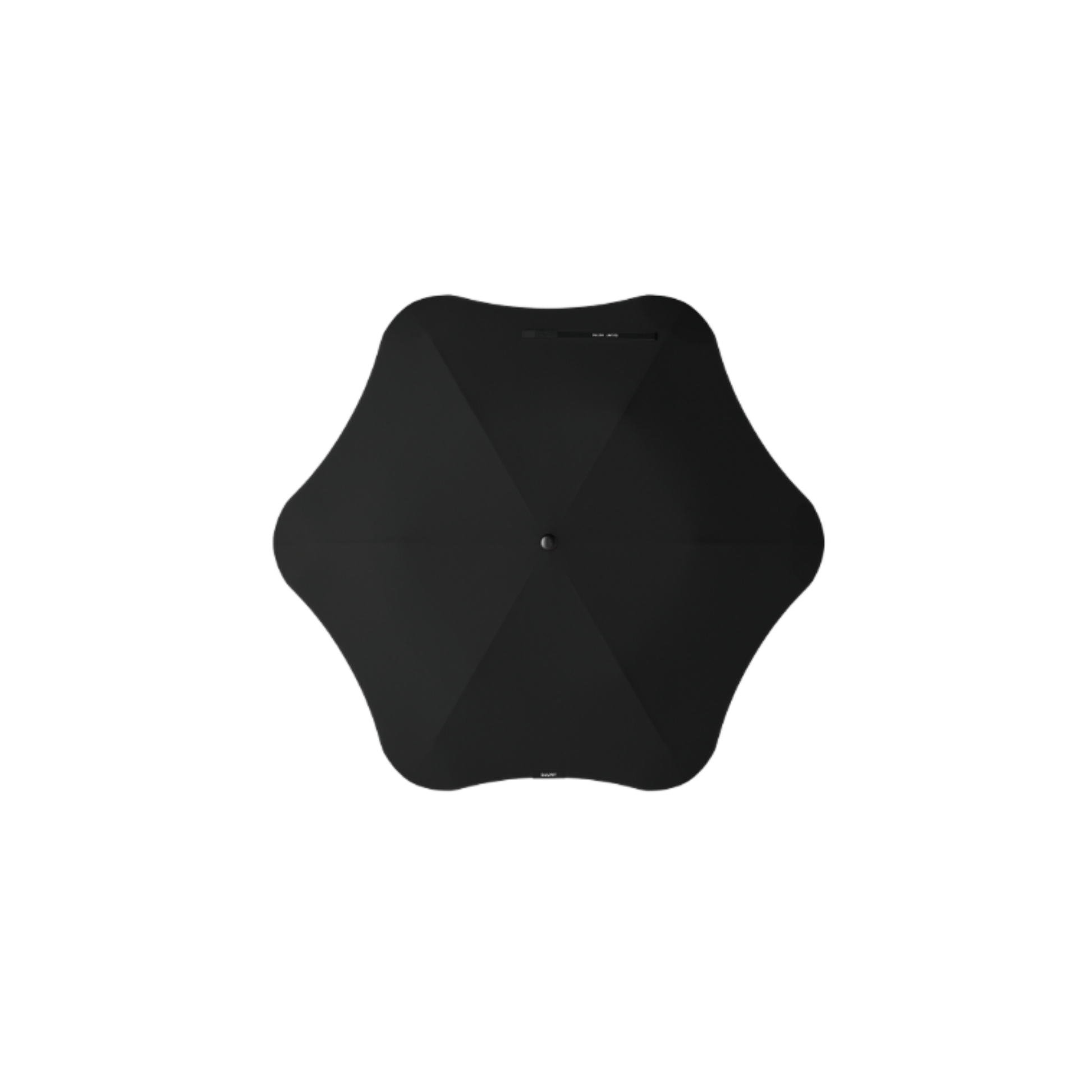 Blunt ink black metro umbrella open top view