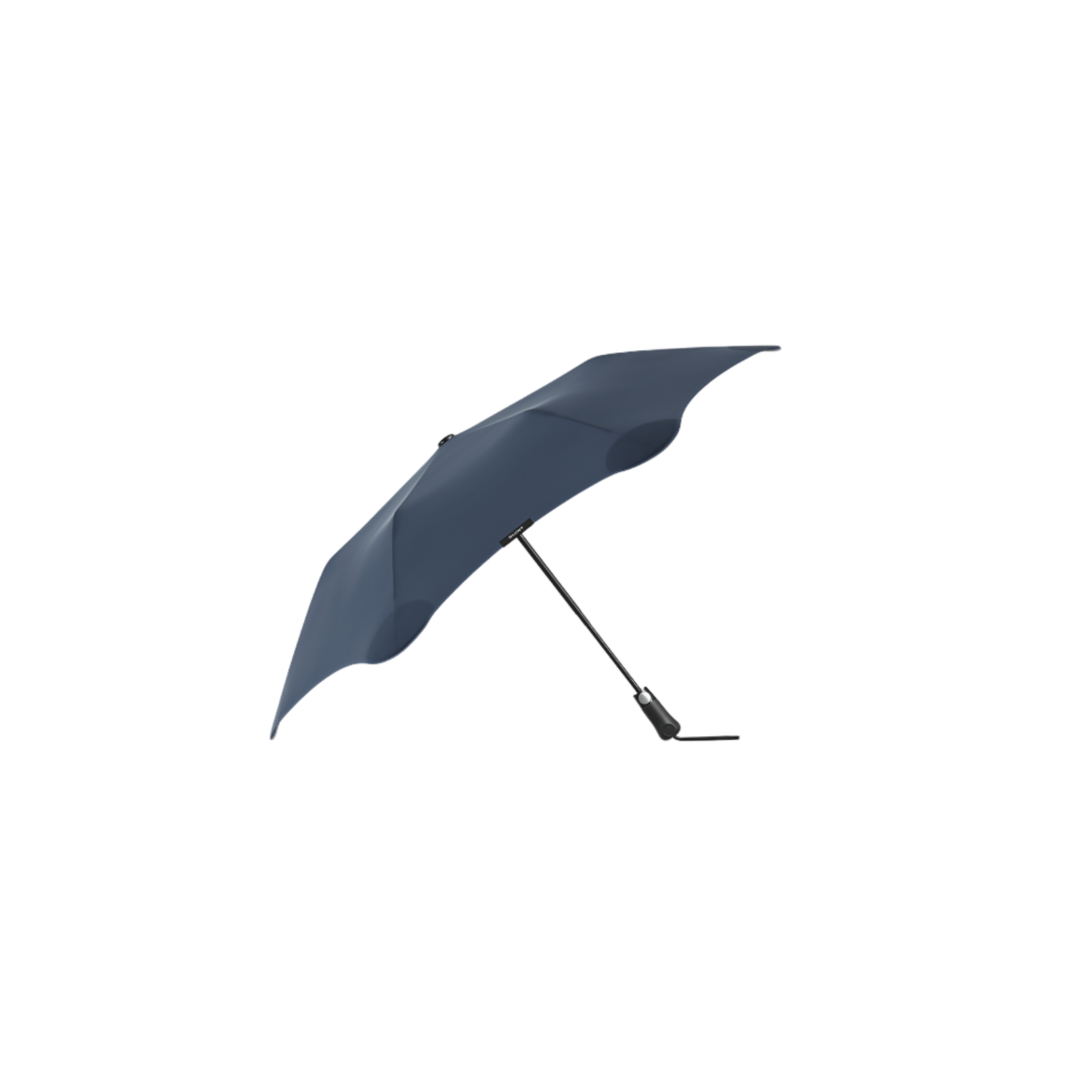 Blunt navy metro umbrella open side view showing handle