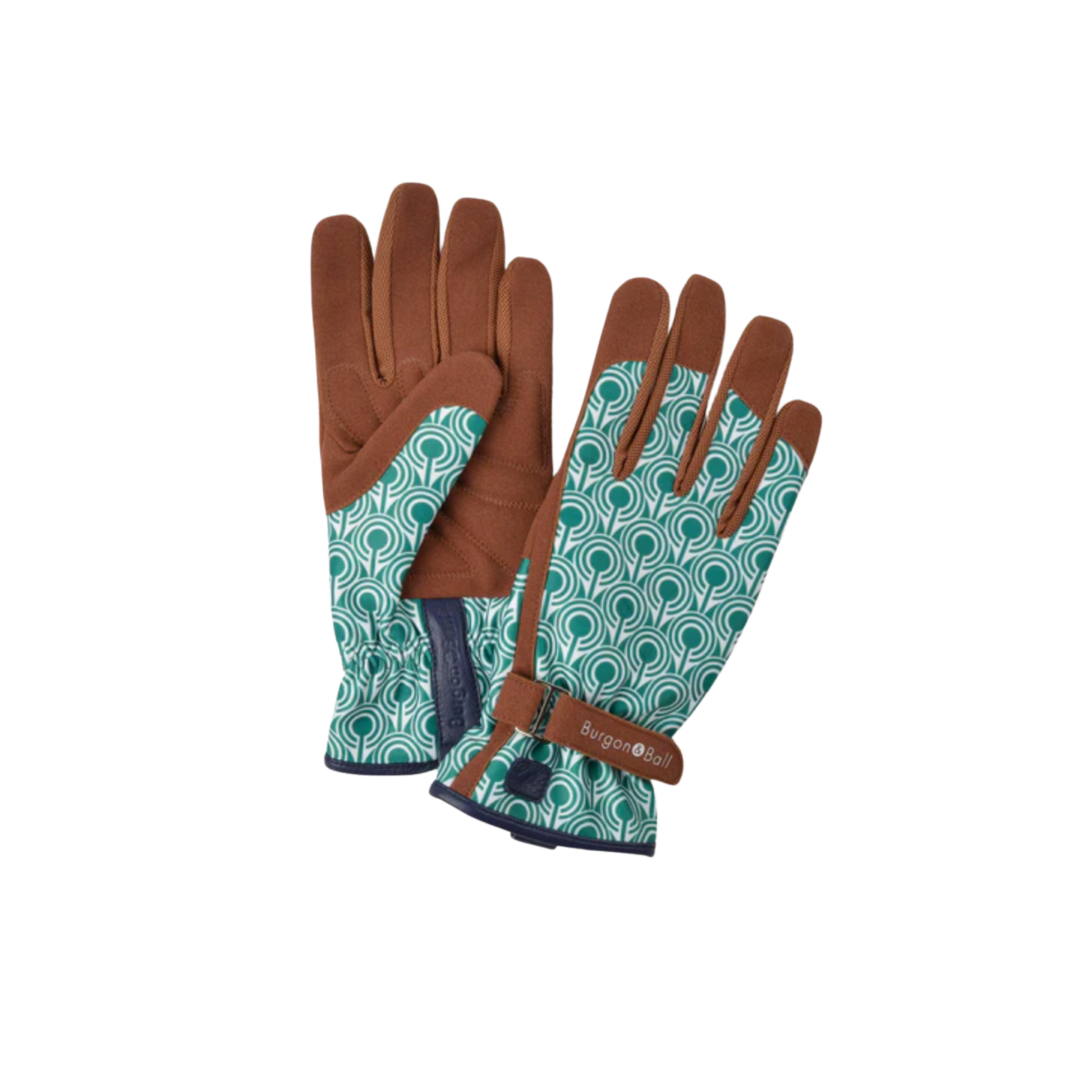 Burgon & Ball gardening glove pair front and back view out of packaging