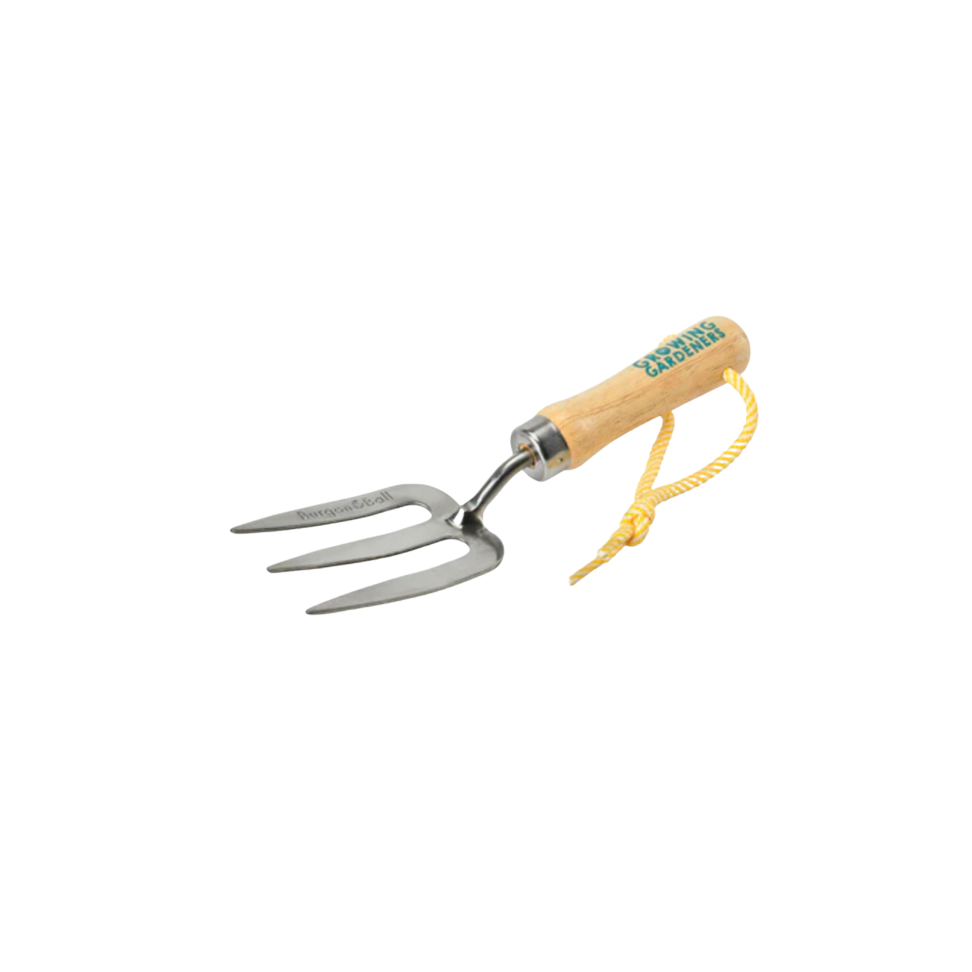 Burgon & Ball stainless steel hand fork side view