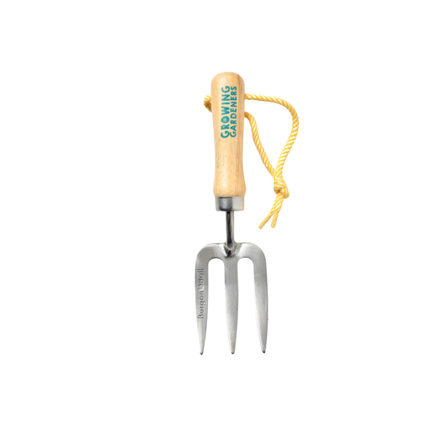 Burgon & Ball stainless steel hand fork front view