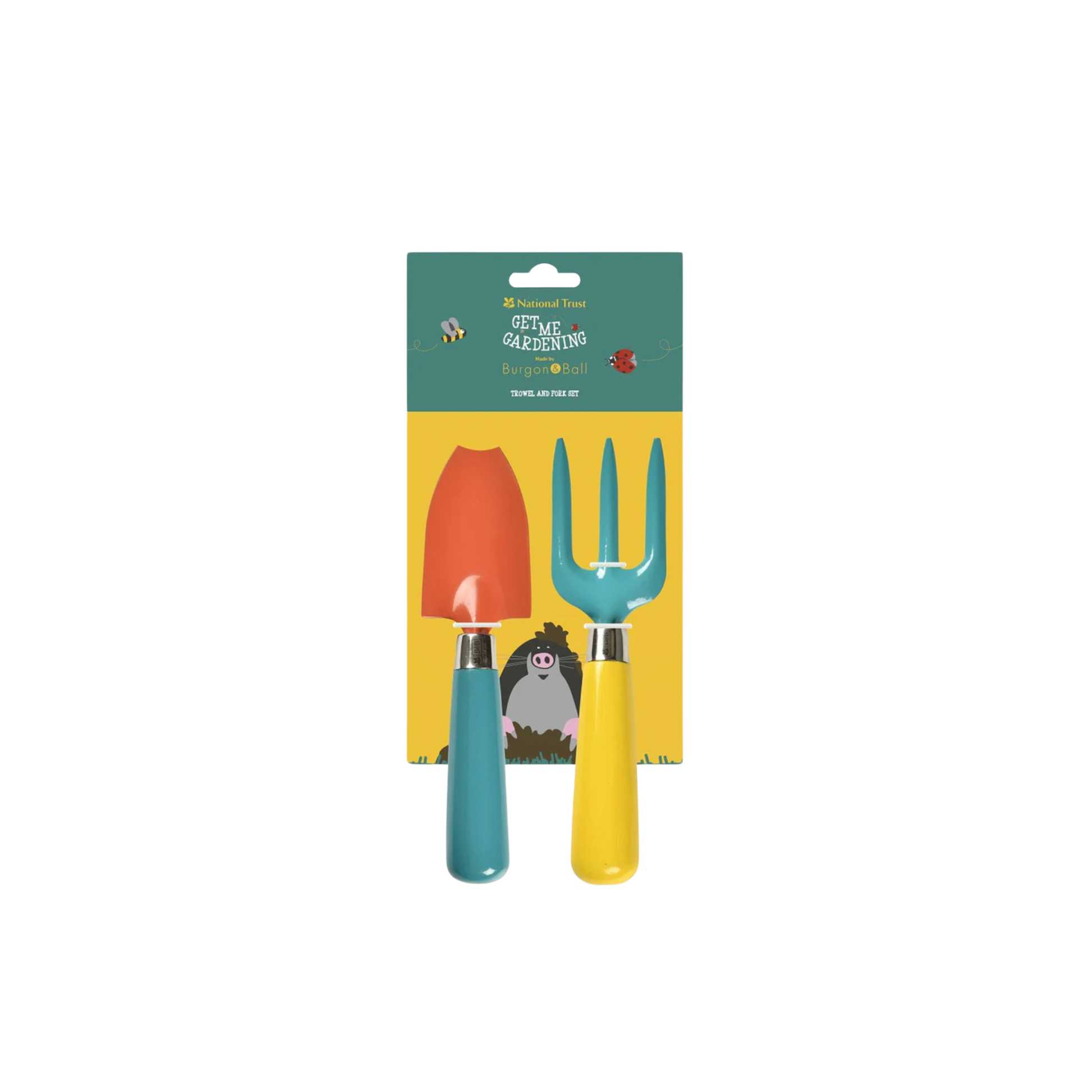 Burgon & Ball kids trowel and fork set in packaging