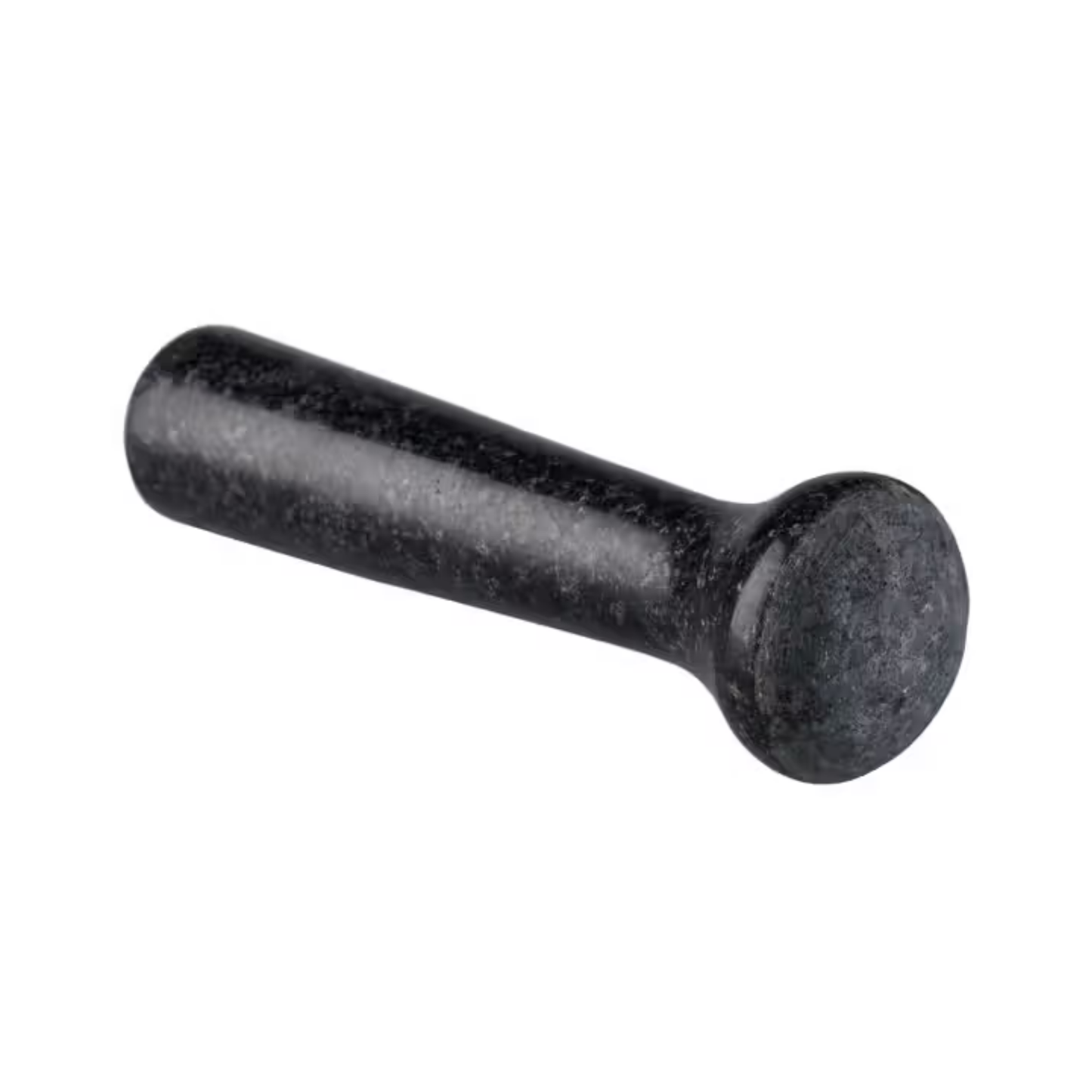 Pestle of Cole & Mason small black granite pestle and mortar, 14 cm bowl, with ridged base and long handle for stable grinding of wet or dry mixes.