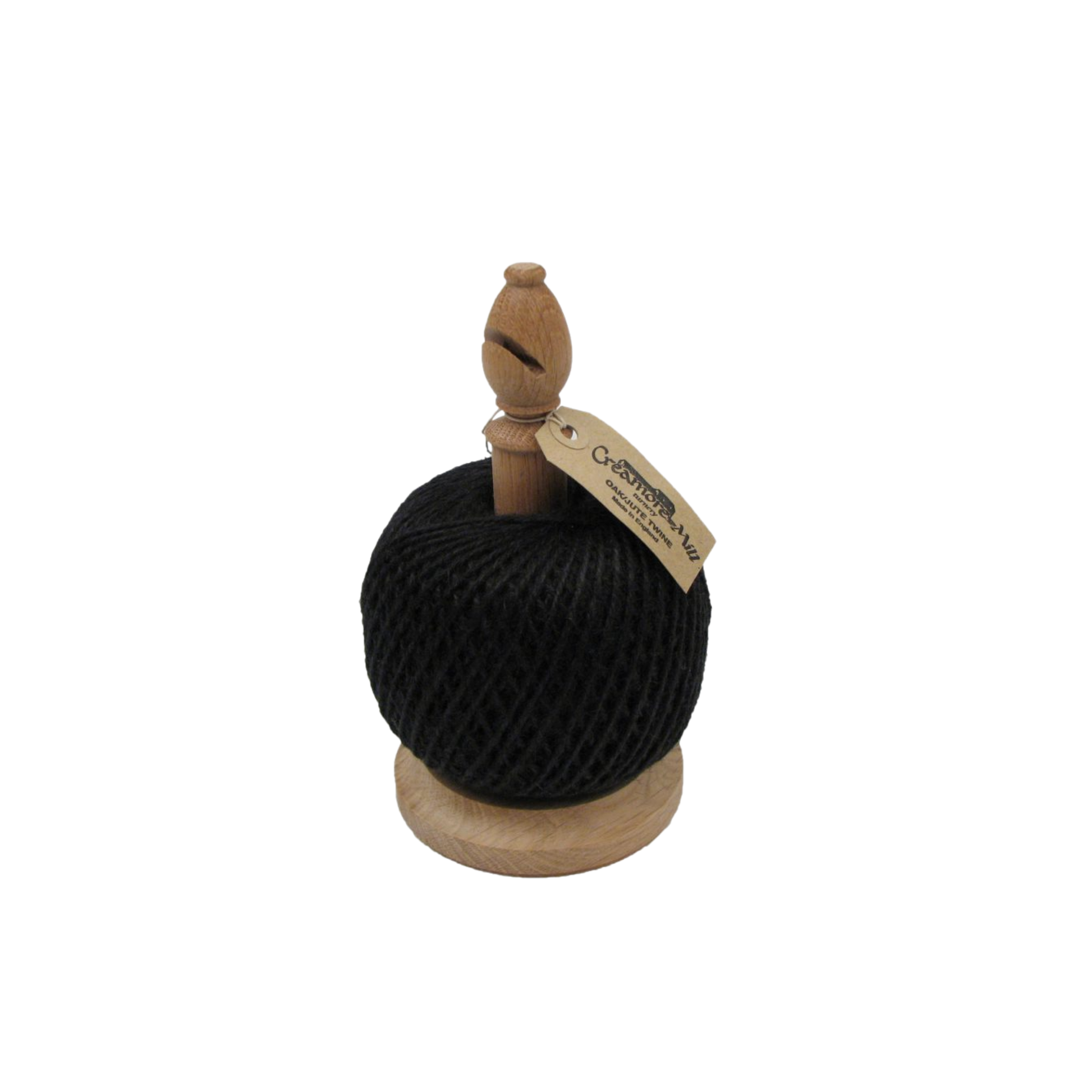 Twine stand with cutter black front view