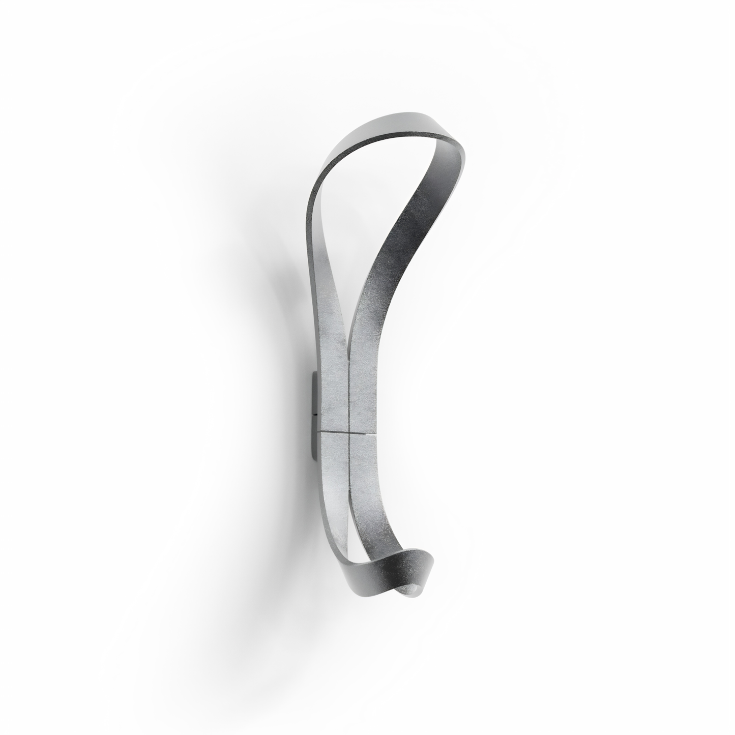 Essem Endless Hook Aluminium designed by Anna von Schewen, from recycled aluminum hung on the wall.