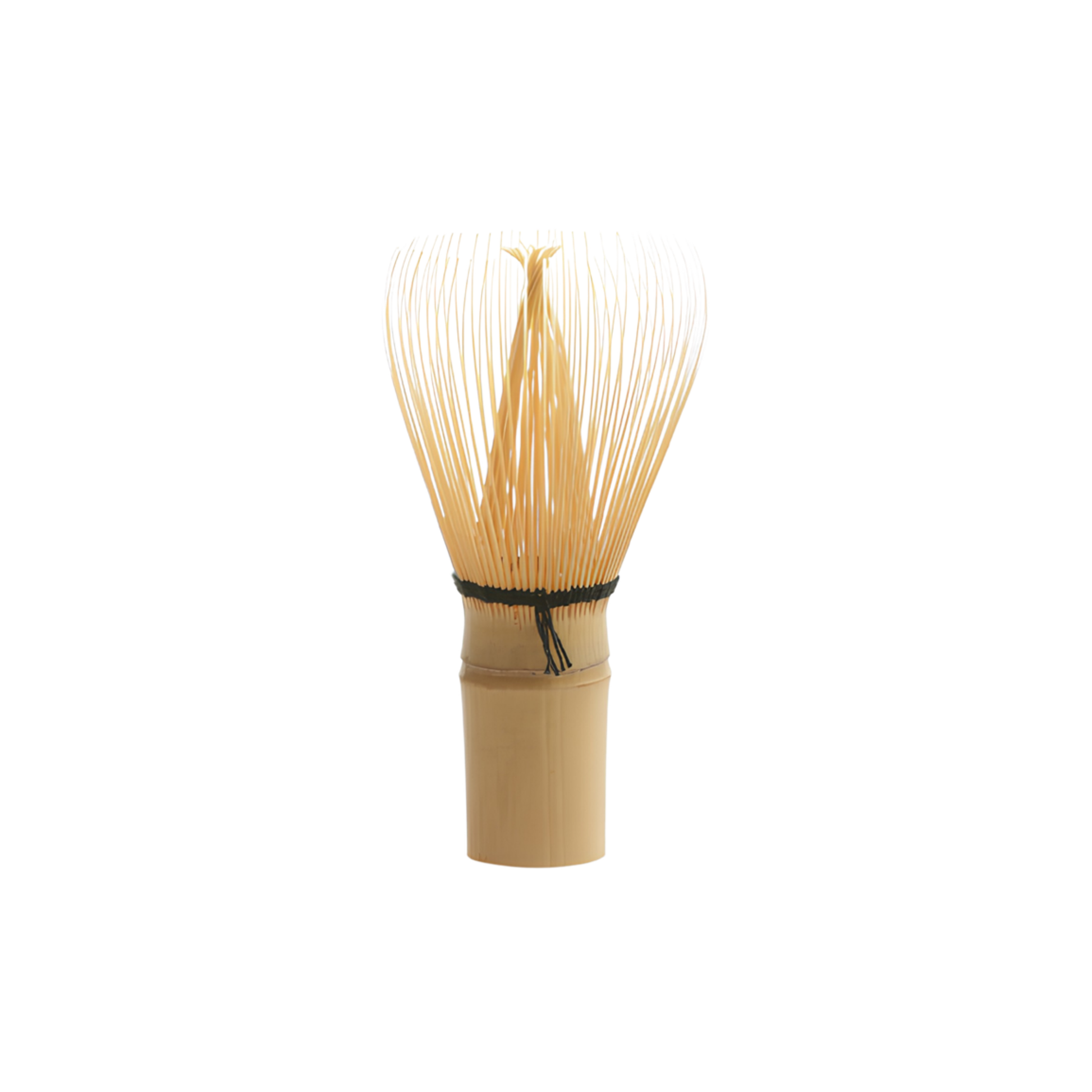Side view of the Fathom Bamboo Matcha Whisk Light also known as Chasen, from a single piece of Bamboo in Japan, for preparing matcha.