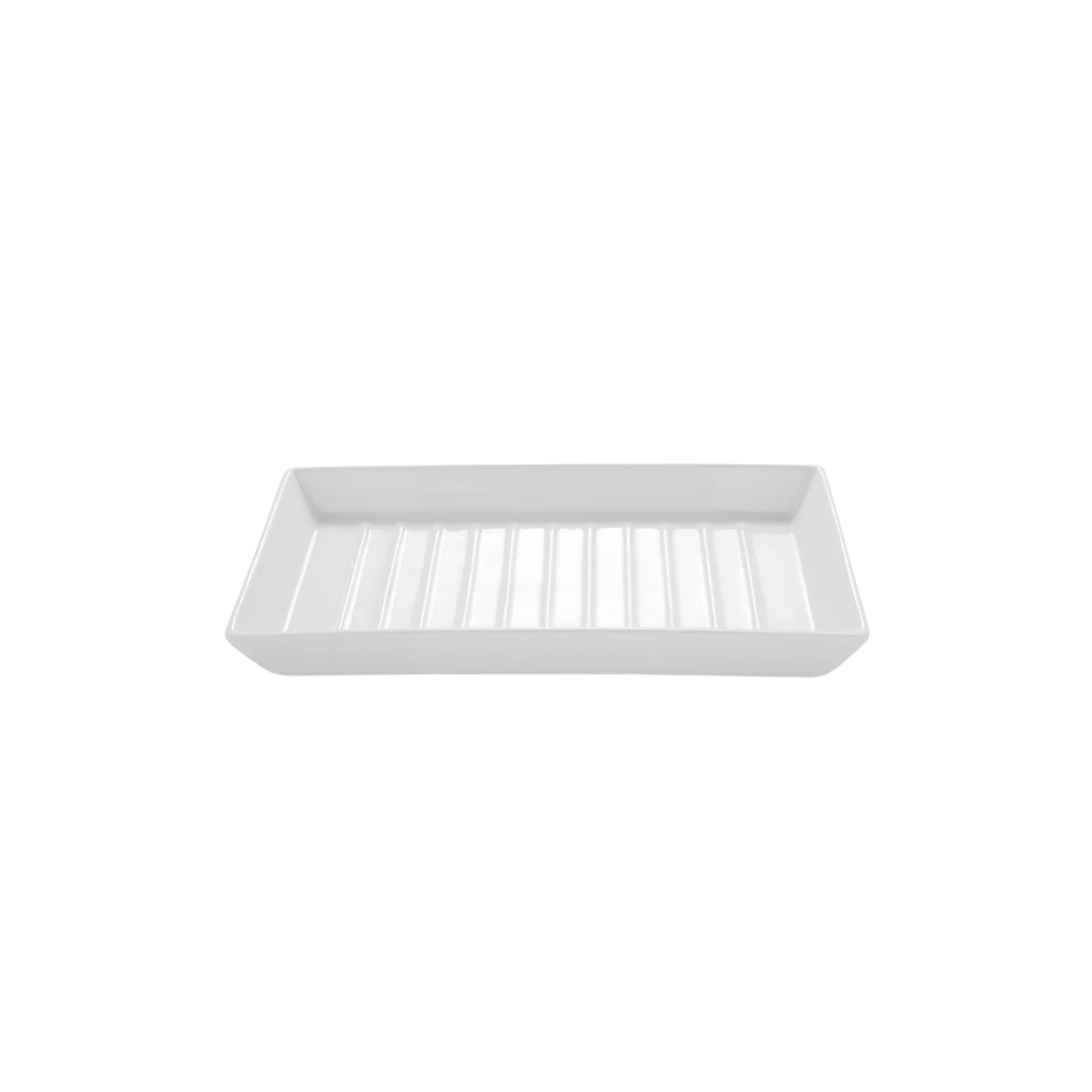 Bath platter side angled view