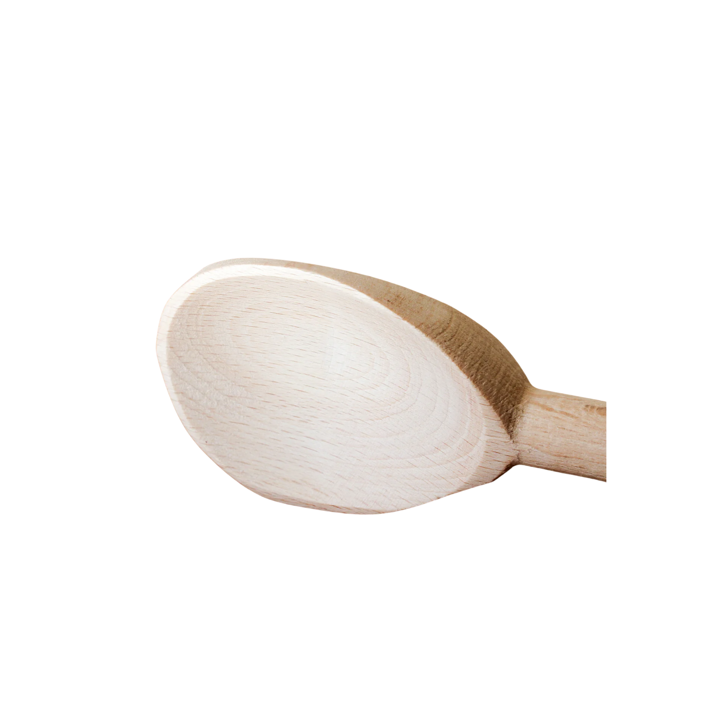 Close up of wooden sppon 40 cm head 