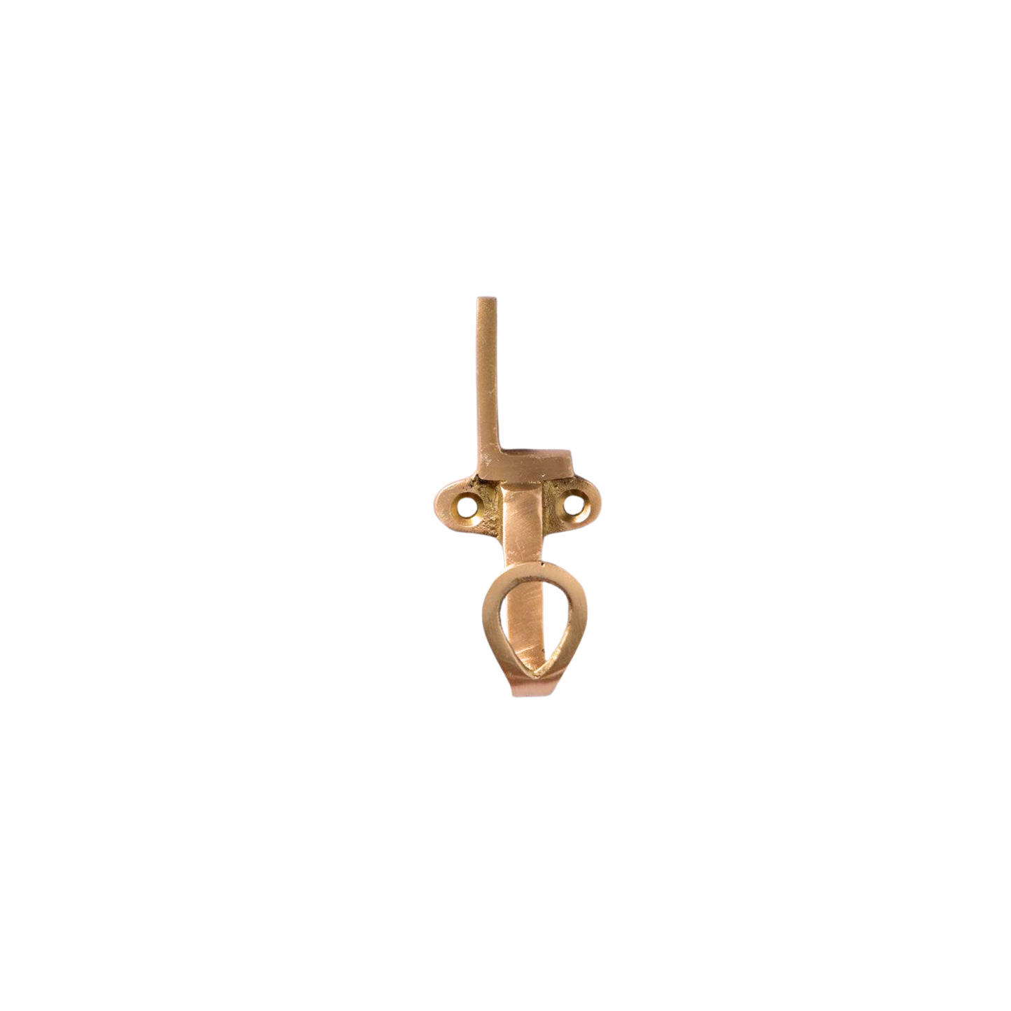 Front view of brass letter L