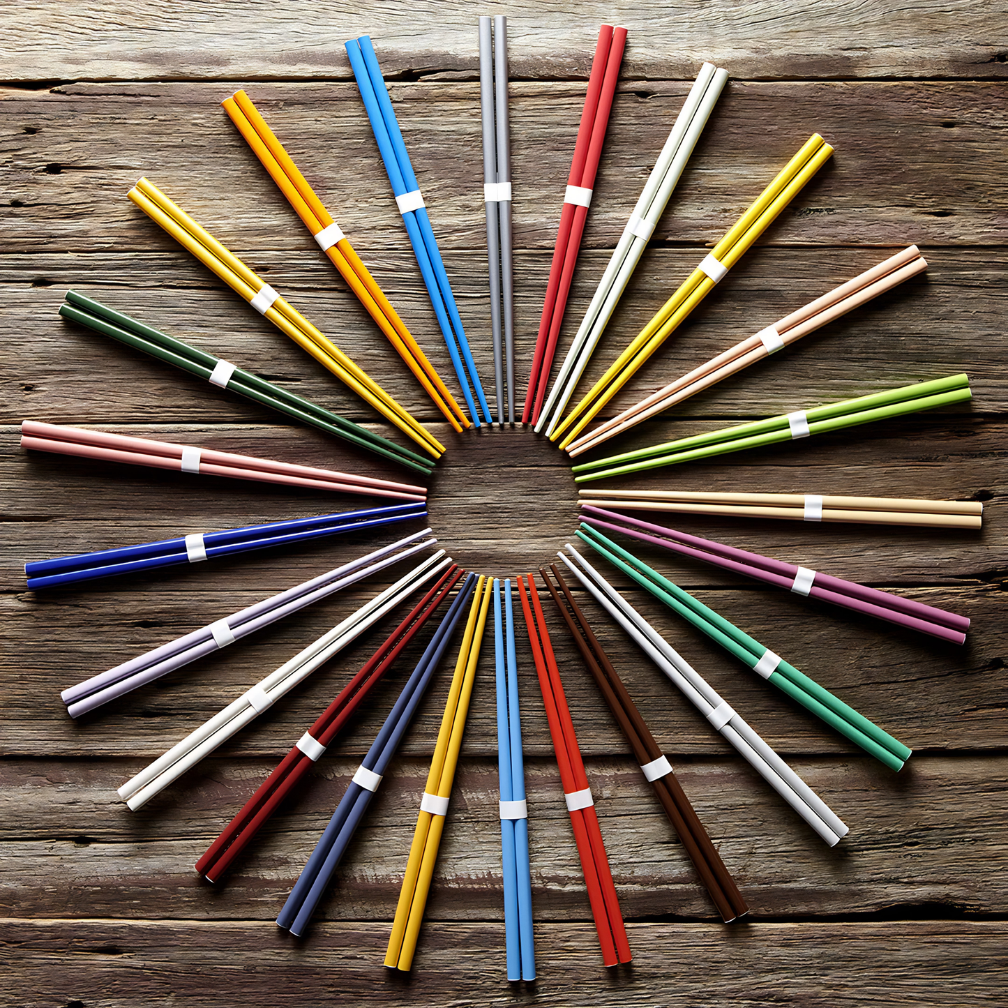 Showing multiple chopstick color variants with the Fathom Chopsticks Pair Lacquered Royal blue finish with subtle white accent for smooth and glossy surface.
