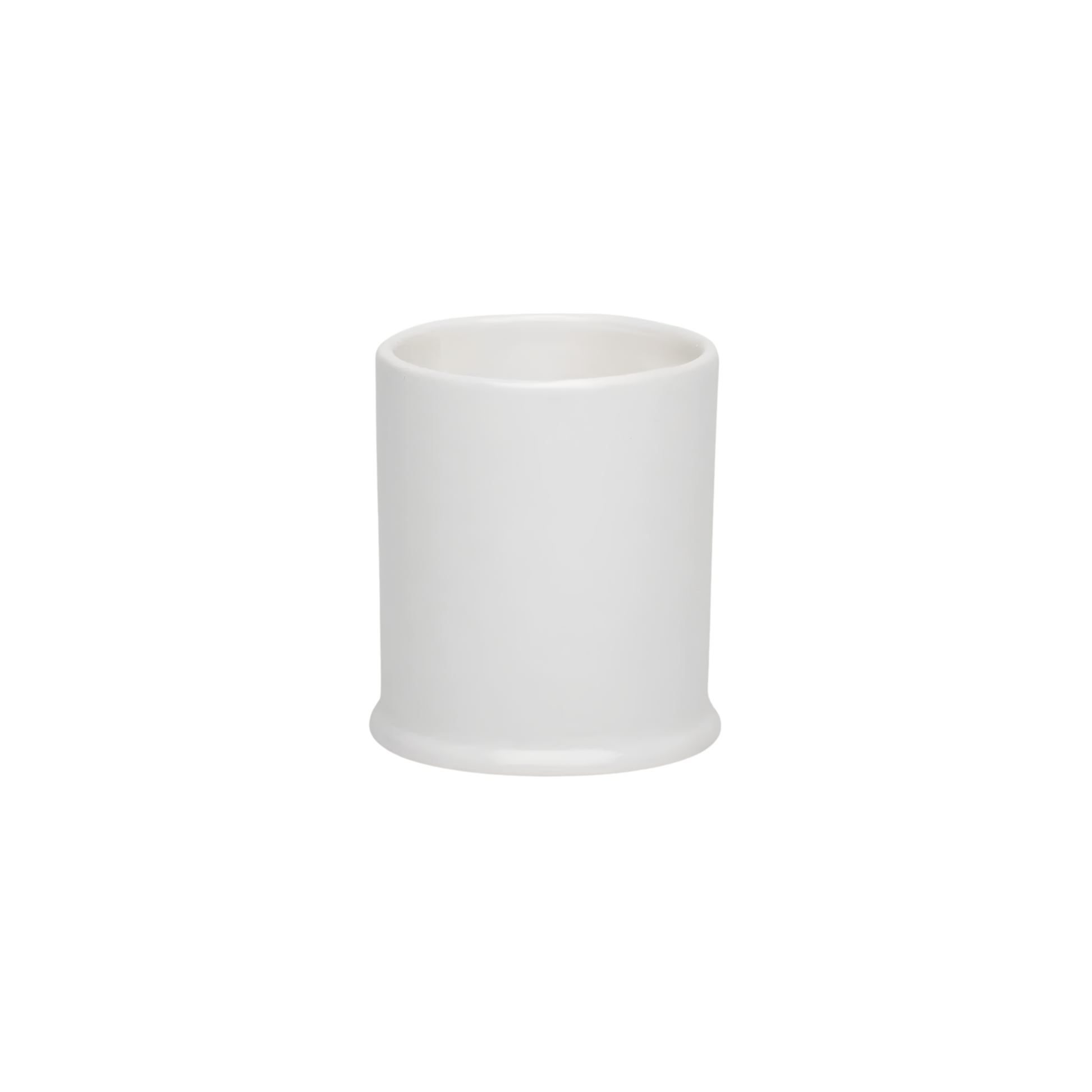 Fathom classic bathroom tumbler in crisp white, minimalist ceramic cup for toothbrush storage or rinsing, modern bathroom accessory.