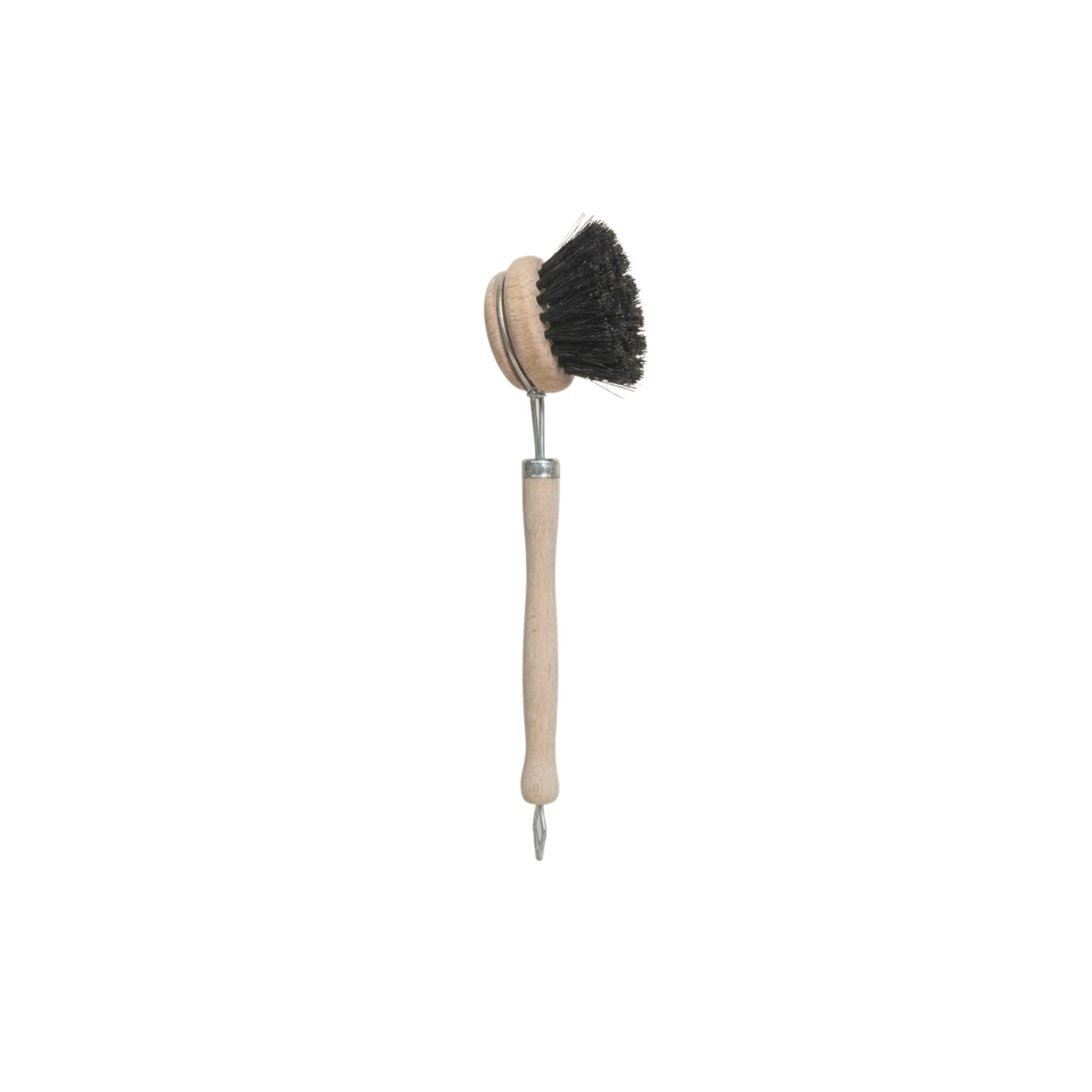 Fathom Dish Washing Brush - German-made 25cm wooden handle brushes with natural black bristles, ideal for glassware, dishes, and pots, durable eco-friendly kitchen cleaning tools with replaceable heads.