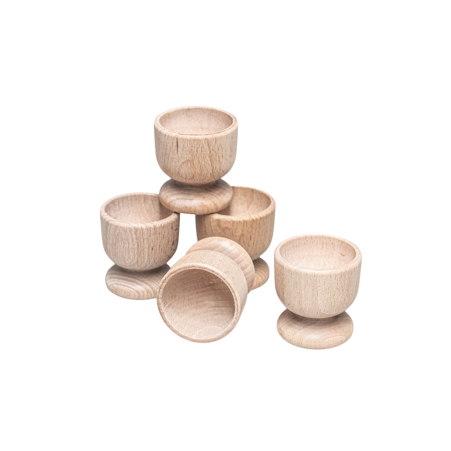 Natural FSC beechwood egg cup by Heaven In Earth, a charming and practical piece that adds warmth and simplicity to your breakfast table.